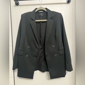 Express Supersoft Double Knit Double Breasted Blazer
